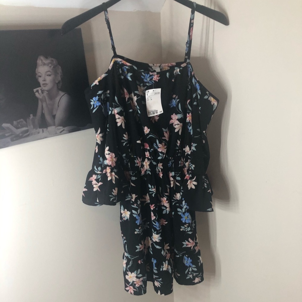 Floral off shoulder dress